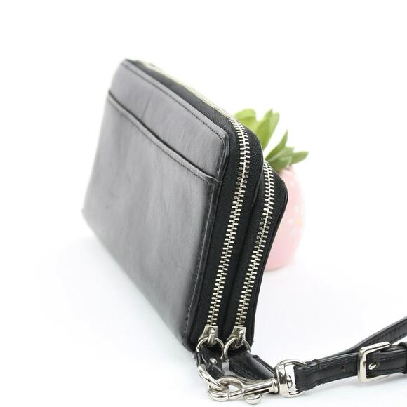 Coach Black Double Zip Wallet - Picture 3 of 7